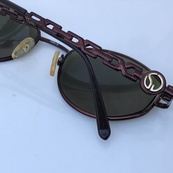 St John Sunglasses Thin Metal Bronze Gold Chain de - Picture 5 of 12